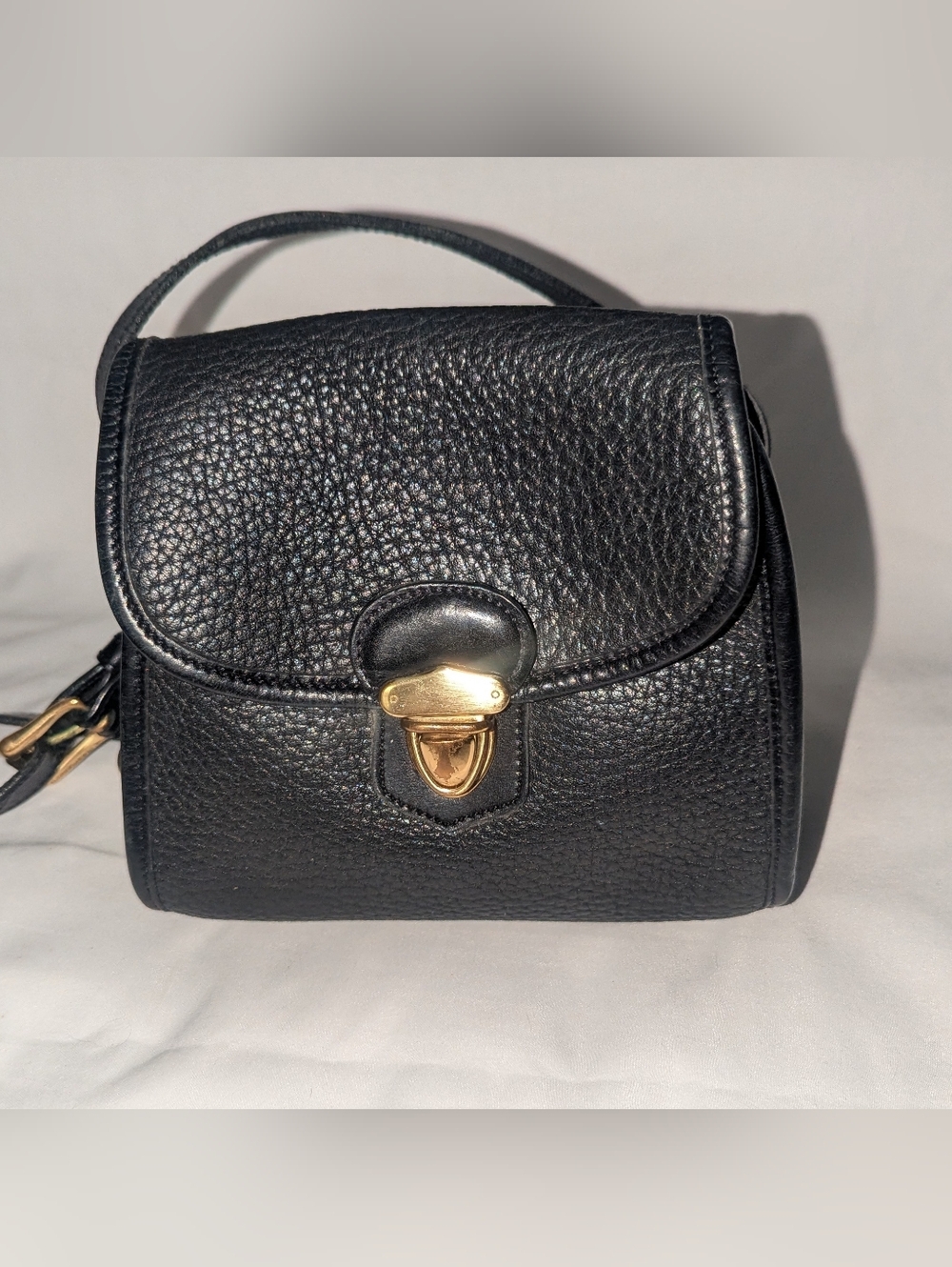 Dooney & Bourke Vintage All Weather Small  Carrier Crossbody with Gold Lock